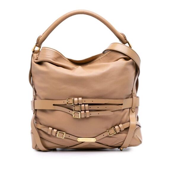 burberry Handbags - Pre Loved burberry Buckle Leather Shoulder Bag Women Brown Satchel